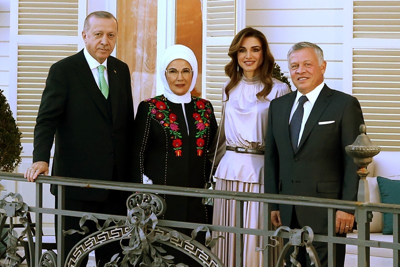 Erdoğans host Jordan's King Abdullah, Queen Rania for dinner in | Daily