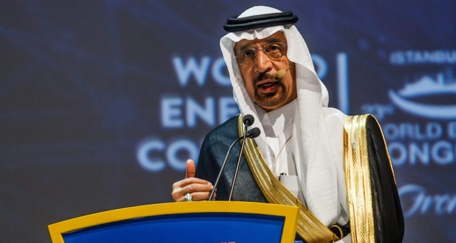 وزير الطاقة السعودي خالد الفالح خلال كلمة له في جلسة بمنتدى مستقبل الاستثمار- الرياض 23 أكتوبر 2018