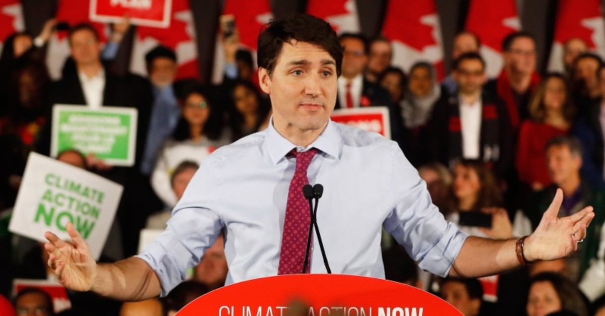 Canadian Prime Minster Justin Trudeau speaks at a Liberal Climate Action Rally in Toronto, Ontario, Canada March 4, 2019. (Reuters Photo)