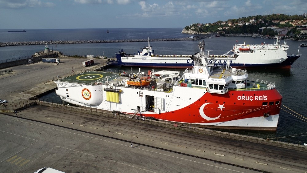 Turkey's seismic exploration vessel, MTA Oruu00e7 Reis, which was built by Turkish engineers at a local shipyard in Istanbul in June, is undertaking work in the Black Sea.
