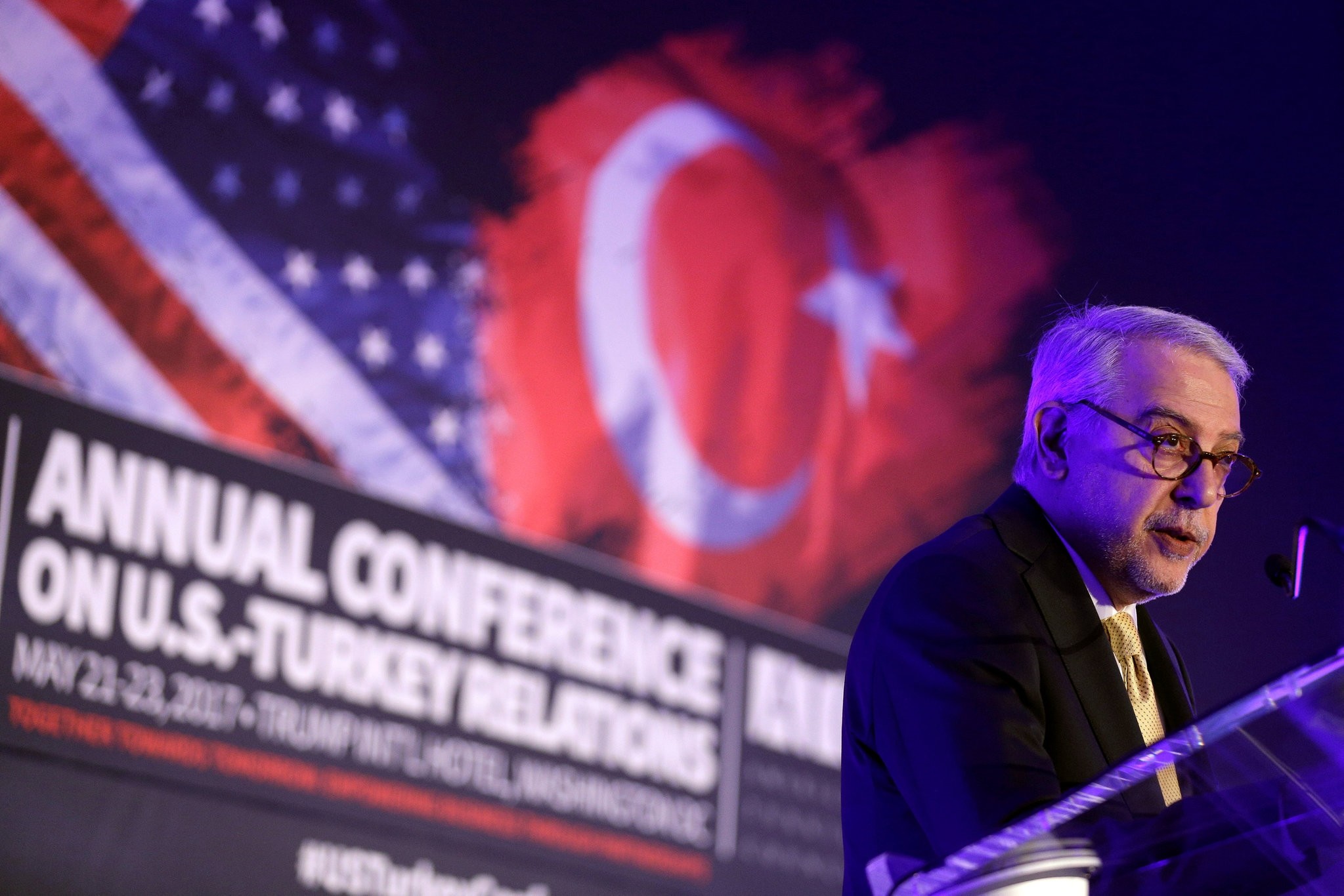 Turkish Ambassador to the United States Serdar Ku0131lu0131u00e7 speaks to the Conference on U.S.-Turkey Relations in Washington, U.S., May 22, 2017. (REUTERS Photo)