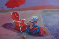 The artist's works include children in the theme of duality. 