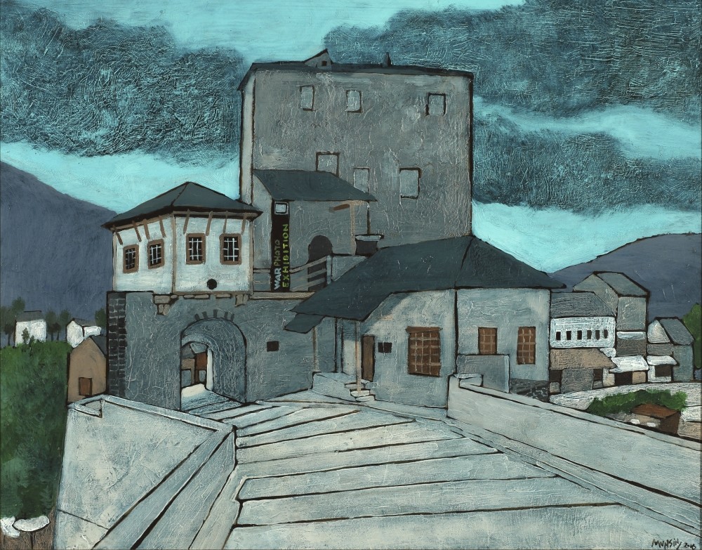 Observing places and objects he looks at with sharp intelligence, Kut often reflects his irony-filled perspective in his paintings. The artist paints with an economical style in color and fills the surface of the canvas without exhausting the viewer.