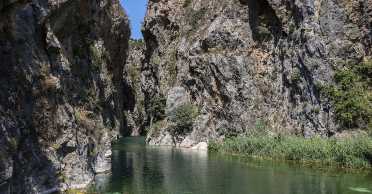 The canyon is a natural wonder with its clear turquoise waters.