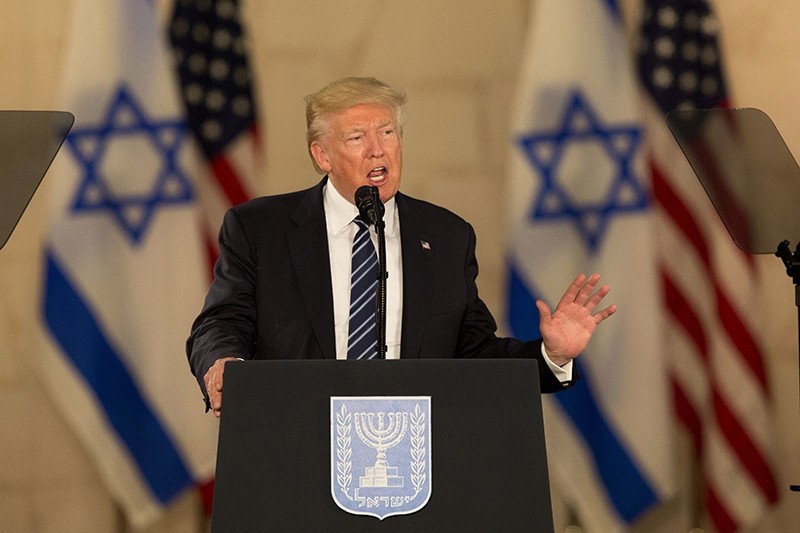 Donald Trump gives a speech at the Israel museum in Jerusalem, Tuesday, May 23, 2017 (AP Photo)