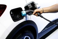 The charging plug of a Renault Captur E-Tech Hybrid car is seen at Brussels Motor Show, Belgium, Jan. 9, 2020. (Reuters Photo)