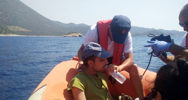 عملية إنقاذ مهاجرين قبالة الشواطىء التركية أرشيف