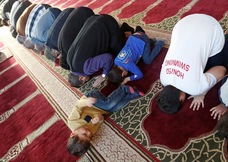 Muslims pray at a mosque, Budapest, Hungary, Nov. 4, 2017. (Reuters Photo)