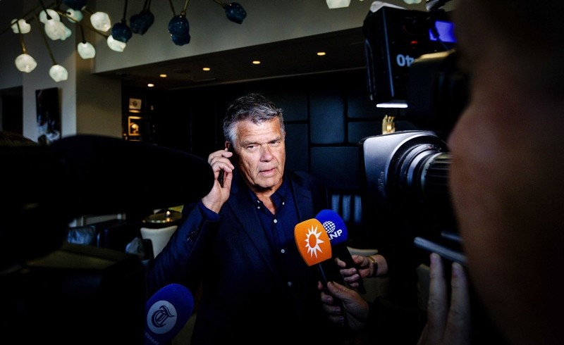 Emile Ratelband, 69, speaks with the press in Amsterdam, The Netherlands, December 3, 2018, after the court's ruling in his case. (EPA Photo)