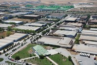 An aerial view of an organized industrial zone in Bursa.