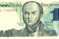 Polish national hero Jozef Bem on a 10 zloty banknote issued in 1950.