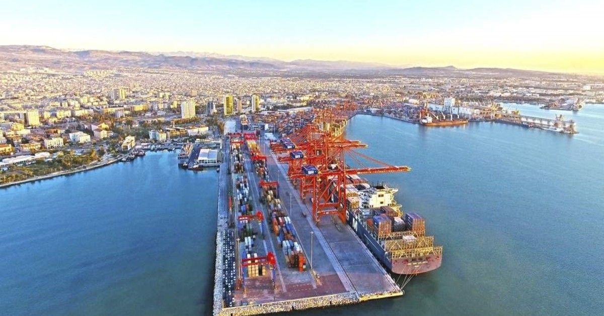 An aerial view of Mersin Port on Turkey's Mediterranean coast. (?HA Photo)
