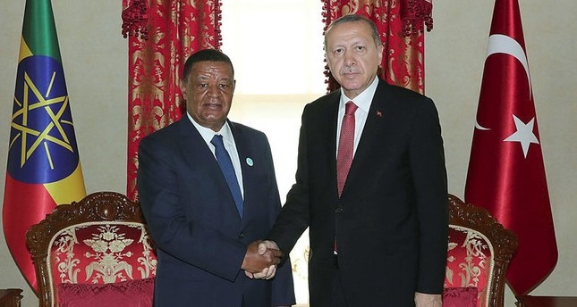 أردوغان يلتقي نظيره الإثيوبي على هامش منتدى الاقتصاد والأعمال التركي الإفريقي