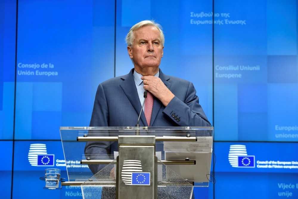 European Union chief Brexit negotiator Michel Barnier holds a news conference, Brussels, Nov. 19.