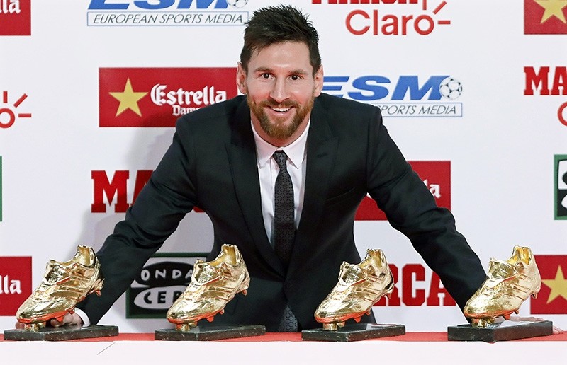 Feest Huidige Poëzie Barcelona star Messi awarded 4th Golden Shoe as Europe's top scorer | Daily  Sabah