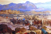 A diorama of the Battle of Manzikert at the Istanbul Military Museum.