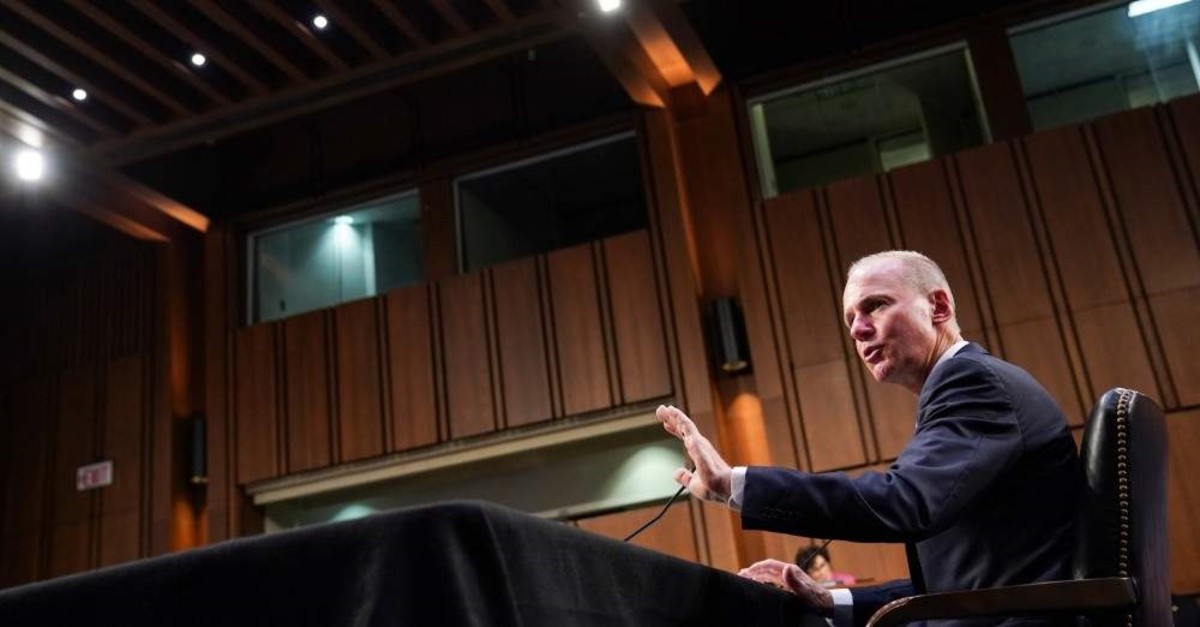 Boeing CEO Dennis Muilenburg testifies at a hearing on the grounded 737 MAX in the wake of deadly crashes before the Senate Commerce, Science and Transportation Committee on Capitol Hill in Washington, U.S., Oct. 29, 2019. (Reuters Photo)