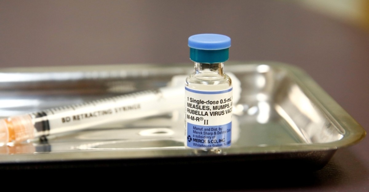 A vial of the measles, mumps, and rubella (MMR) vaccine is pictured at the International Community Health Services clinic in Seattle, Wash., March 20, 2019. (Reuters File Photo)