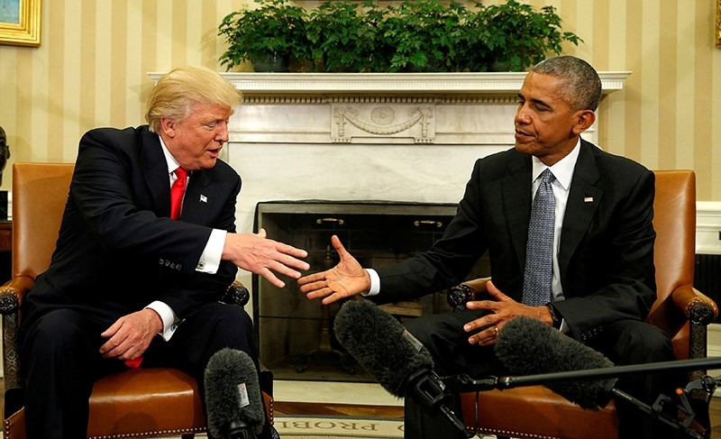 U.S. President Barack Obama meets with President-elect Donald Trump in the Oval Office of the White House in Washington November 10, 2016. (Reuters File Photo)