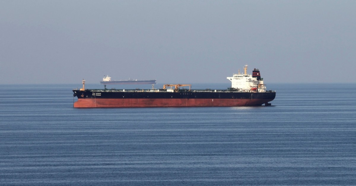 Oil tankers pass through the Strait of Hormuz, Dec. 21, 2018.