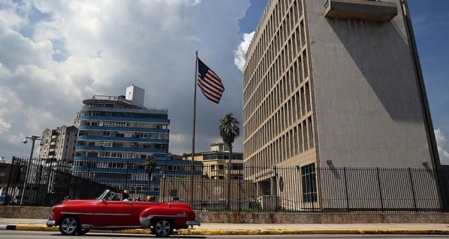 مبنى السفارة الأمريكية في هافانا، كوبا وقد تعرضت لاعتداء غامض عام 2017 EPA