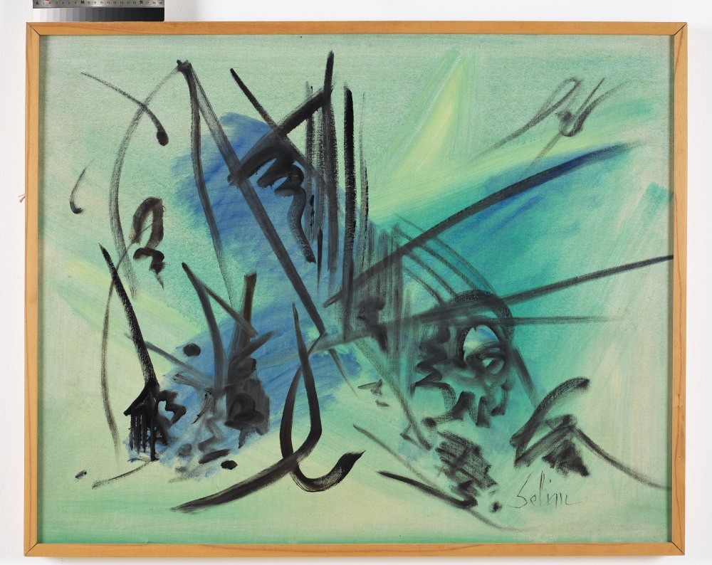 Selim Turan - Composition, 1985-90 Oil on canvas