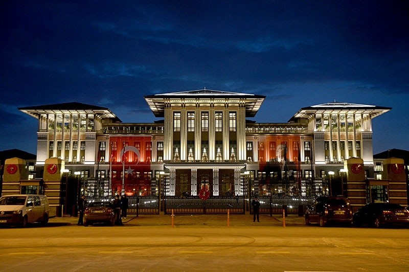 This file photo shows a general view of the Beu015ftepe Presidential Palace Complex in Ankara.