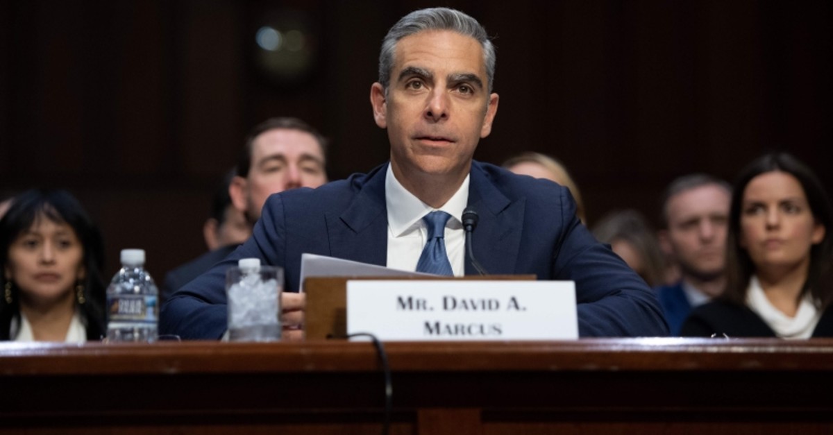 David Marcus, Head of Calibra at Facebook, testifies about Facebook's proposed digital currency called Libra, during a Senate Banking, House and Urban Affairs Committee hearing on Capitol Hill in Washington, DC, July 16, 2019. (AFP Photo)