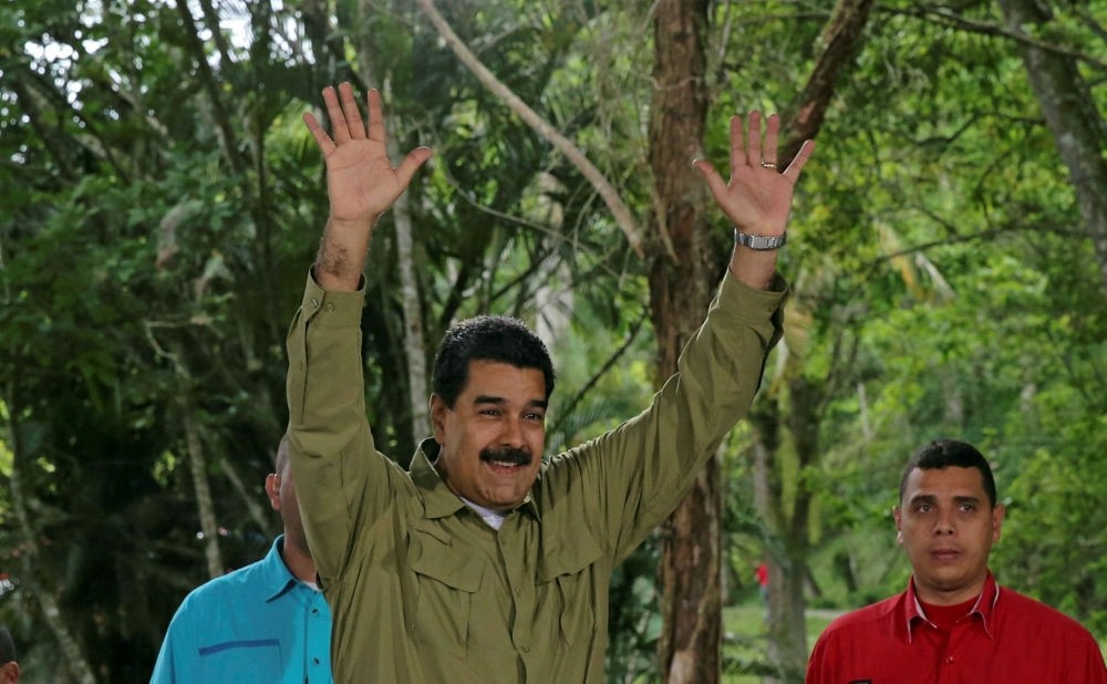 Venezuelan President Nicolas Maduro arrives for a government act at Vinicio Adames Park, Miranda Aug. 6.
