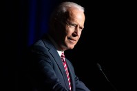 In this file photo taken on March 16, 2019, former US Vice President Joe Biden speaks during the First State Democratic Dinner in Dover, Delaware. (AFP Photo)
