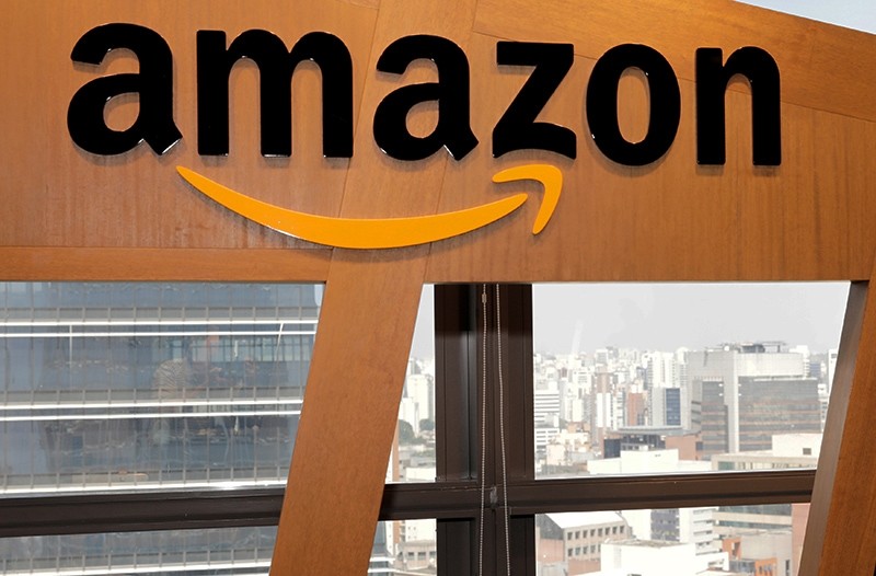 The logo of Amazon.com Inc is seen in Sao Paulo, Brazil, Oct. 17, 2017. (Reuters Photo)