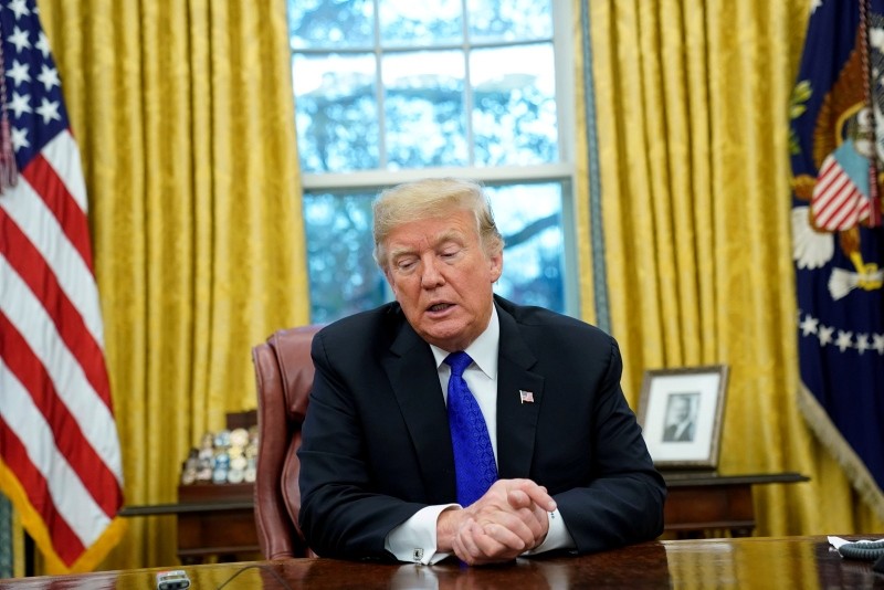 U.S. President Donald Trump sits for an exclusive interview with Reuters journalists in the Oval Office at the White House in Washington, U.S. December 11, 2018. (Reuters Photo)