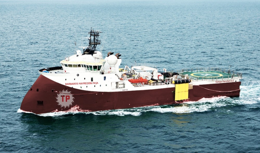 Turkish seismic vessel Barbaros Hayrettin Pau015fa carried out drilling operations both in the Mediterranean and Black Sea.