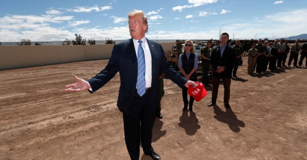 U.S. President Donald Trump visits the US-Mexico border in Calexico California, US, April 5, 2019. (Reuters Photo)