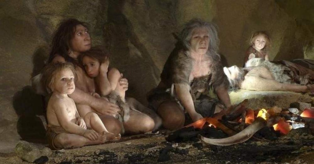 An exhibit depicting the life of a Neanderthal family in a cave in the new Neanderthal Museum, Croatia. (REUTERS)