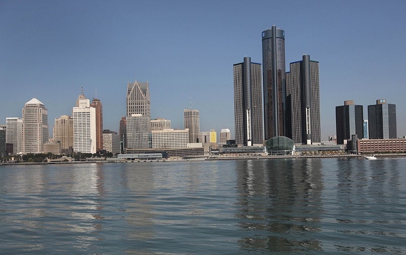  DETROIT-SOCCER/t  The city of Detroit's, Michigan, skyline is seen along the Detroit river from Windsor, Ontario September 28, 2013. (Reuters Photo)
