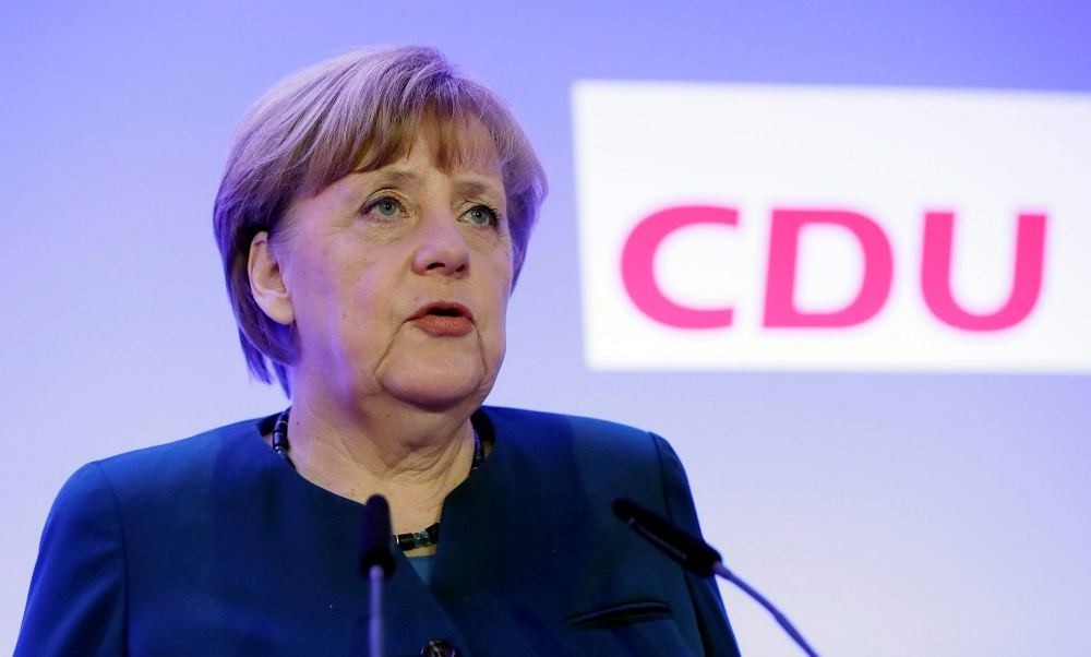 German Chancellor Angela Merkel, Federal Chairman of the party CDU.