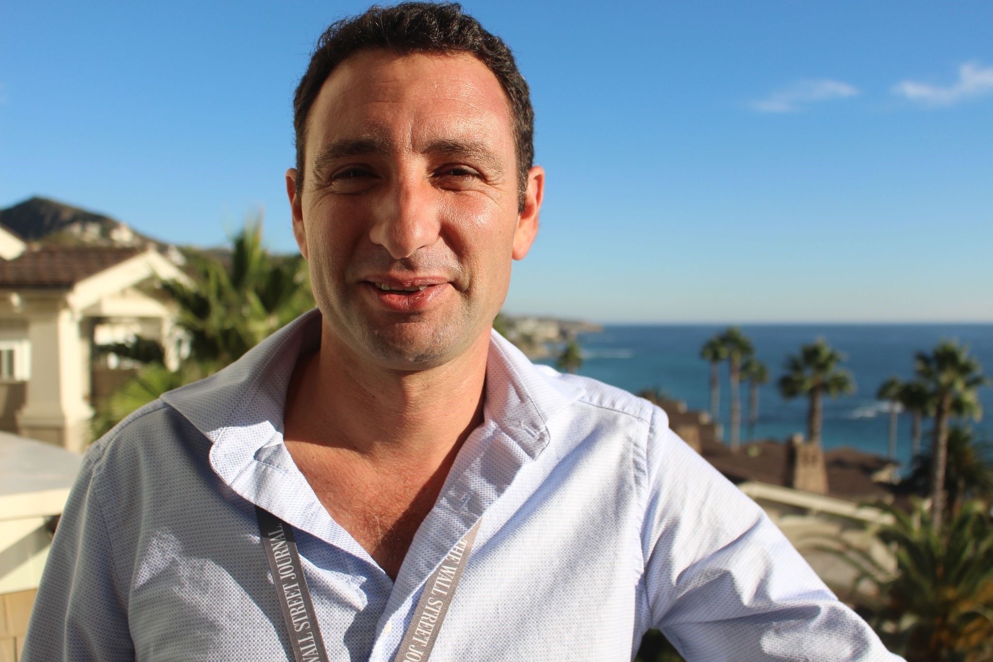 Eviation Aircraft co-founder and CEO Omer Bar-Yohay poses during a break at the WSJD Live conference in Laguna Beach.