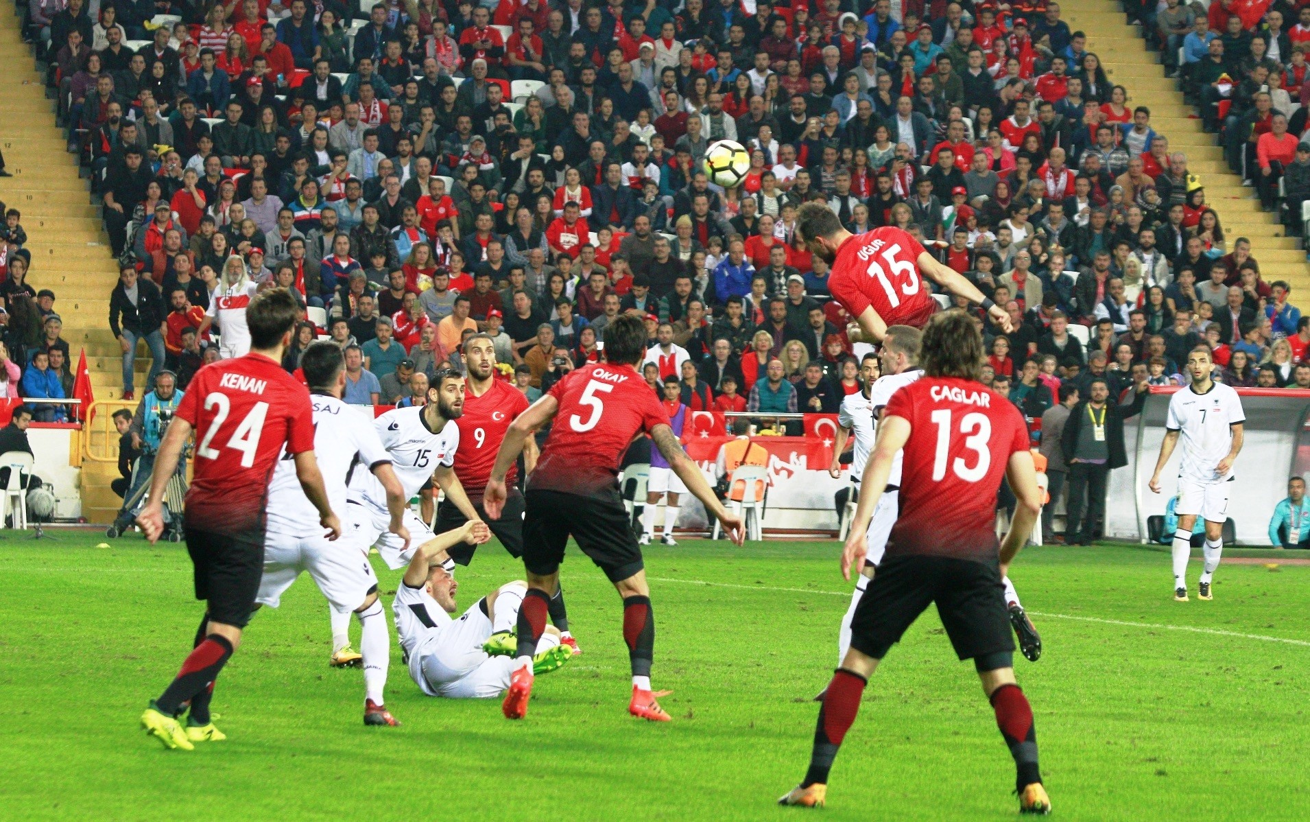 The Turkish national football team played its 555th international tie, and sixth under coach Mircea Lucescu, when it faced Albania in a friendly in Antalya on Monday.