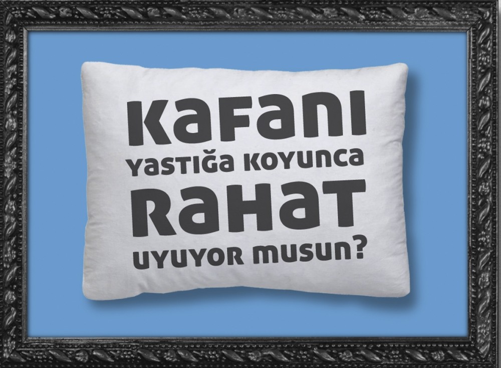 The poster reads, u201cCan you sleep with peace of mind?