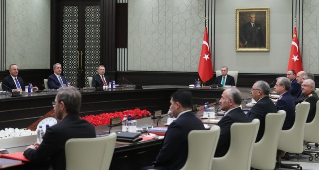 مجلس الأمن القومي التركي يجتمع برئاسة الرئيس رجب طيب أردوغان في المجمع الرئاسي بأنقرة الأناضول