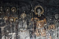 The carved churchu2019s walls have unfortunately been damaged by careless visitors for years.