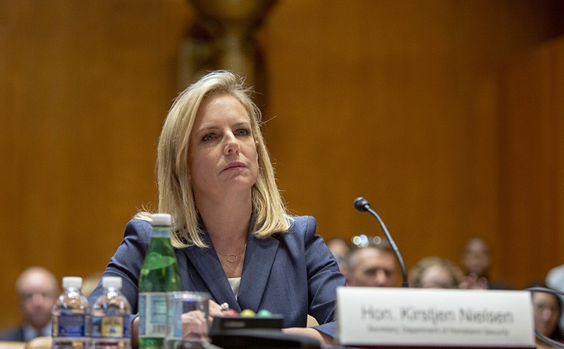 U.S. Secretary of Homeland Security, Kirstjen Nielsen testifies at a Senate Appropriations Homeland Security Subcommittee hearing in Capitol Hill, Washington, D.C., May 8, 2018. (EPA Photo)