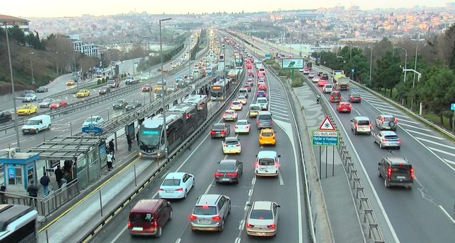 منظر لحركة المرور في إسطنبول، تركيا، 2-1-2024 صورة: DHA