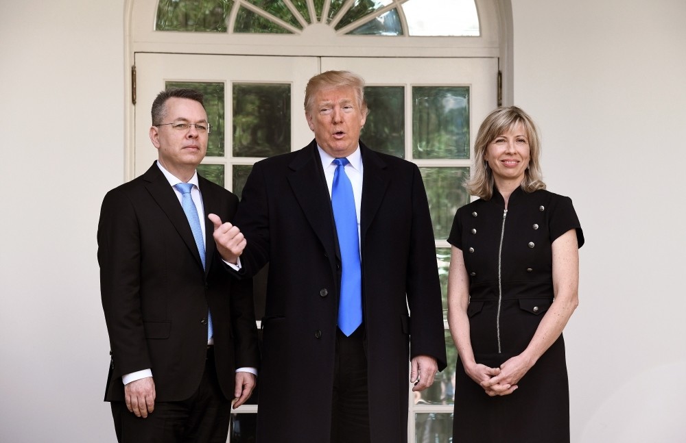 Following his release by a Turkish court, pastor Andrew Brunson (L), was greeted at the White House with his wife Norine Brunson (R), upon the invitation of U.S. President Donald Trump, Oct. 13.