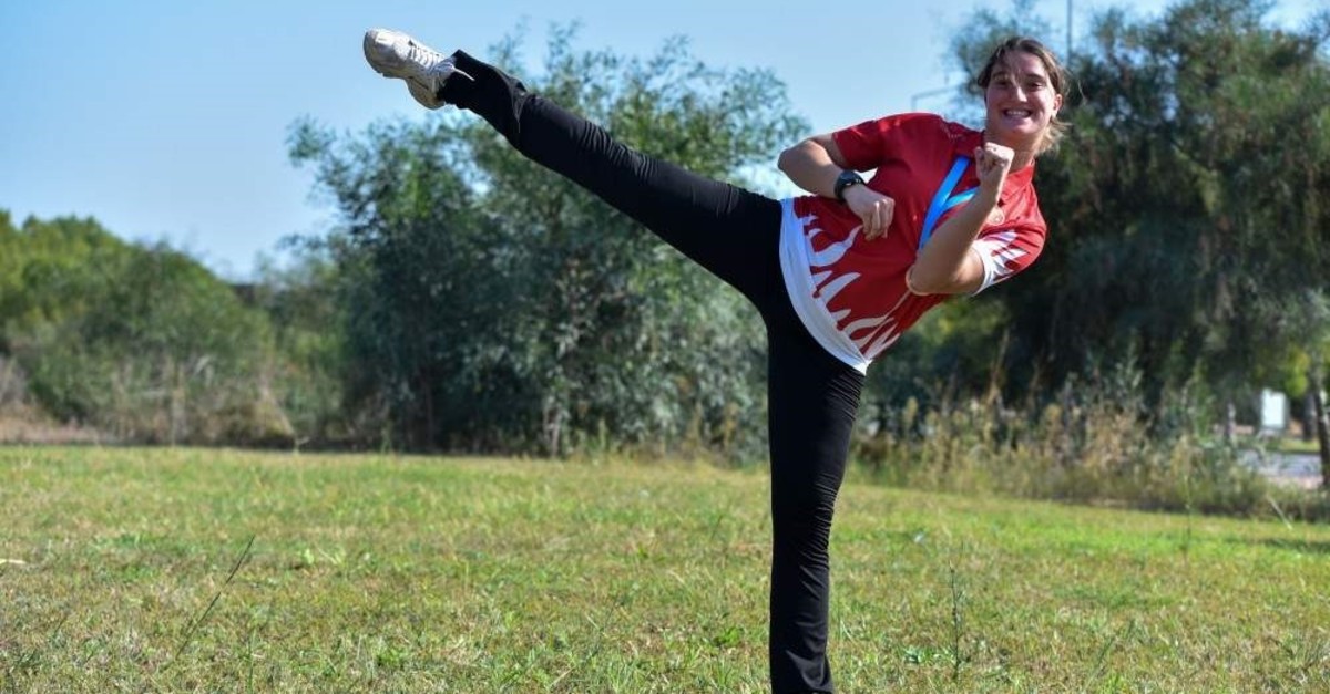  Hearing-impaired national athlete Melek u00d6zkaya has won local and world titles during her three-year career. (DHA Photo)