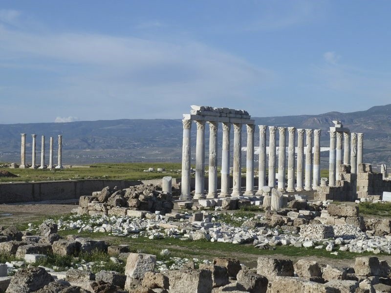 The ruins of the ancient city of Laodicea on the Lycus, a major religious attraction for Christians.
