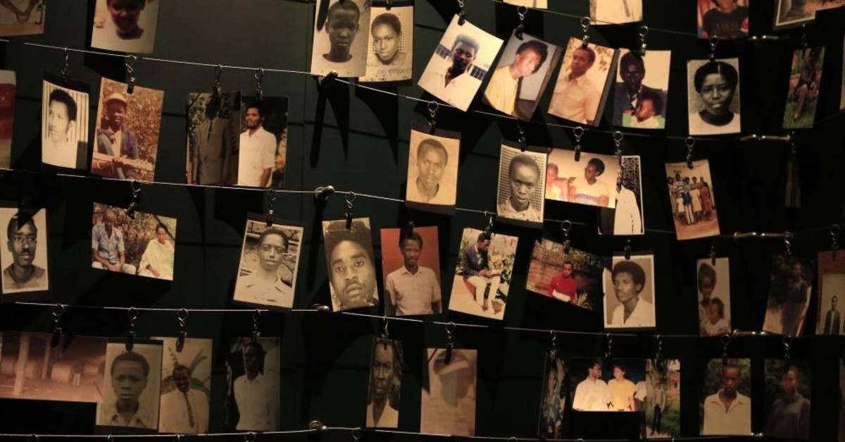 Photographs of people who were killed during the 1994 genocide are seen inside the Kigali Genocide Memorial Museum, in the Rwandan capital Kigali, April 5, 2014.