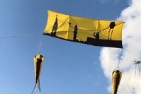 Zahit Mungan's kite was exhibited at the International Malta Kite Festival. (?HA Photo)