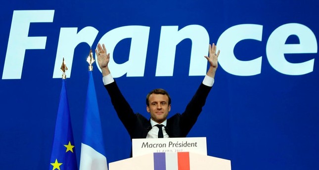 إيمانويل ماكرون عشية انتخابه رئيسل للجمهورية الفرنسية. أ ف ب